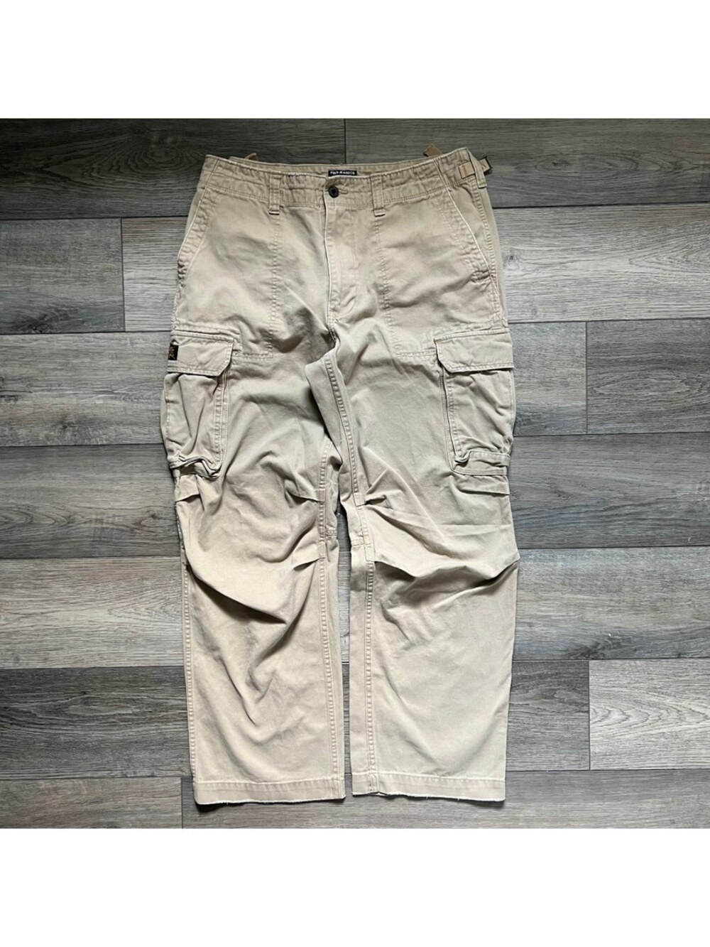 Polo Jeans Co. Ralph Lauren Men's 34x32 Cargo Pants Tan Military Surplus Y2K